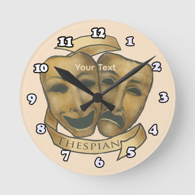 Schauspieler  runde wanduhr (Vorderseite)