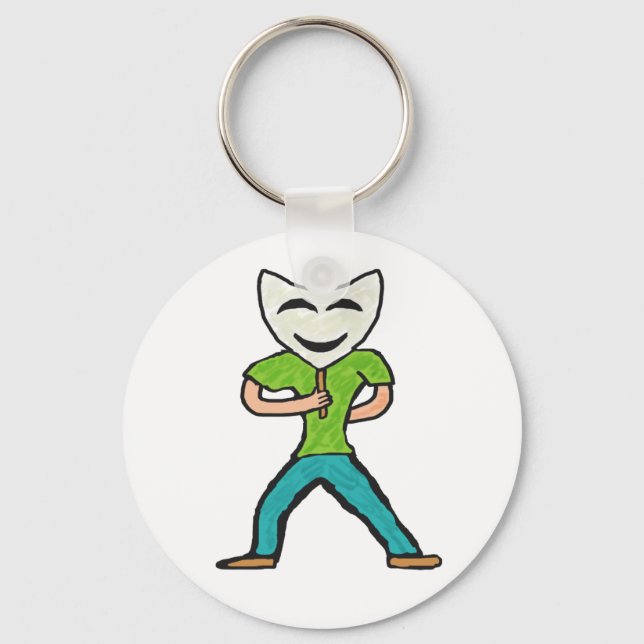Schauspieler Schauspiel mit Maske Schlüsselanhänger (Vorderseite)