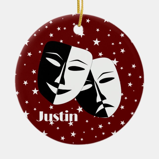 Schauspieler Schauspiel Theater Design Keramik Ornament (Vorne)
