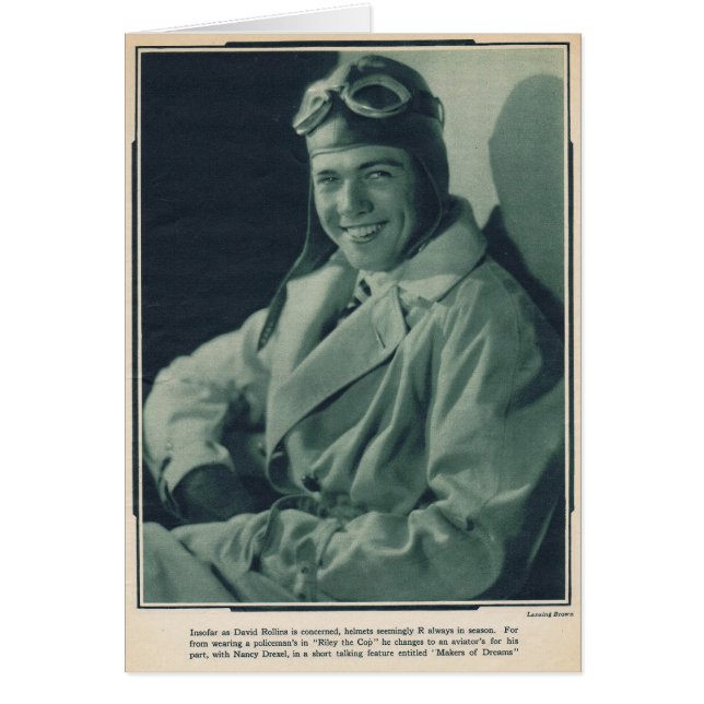 Schauspieler stillen Films Davids Rollins 1929 (Vorne)