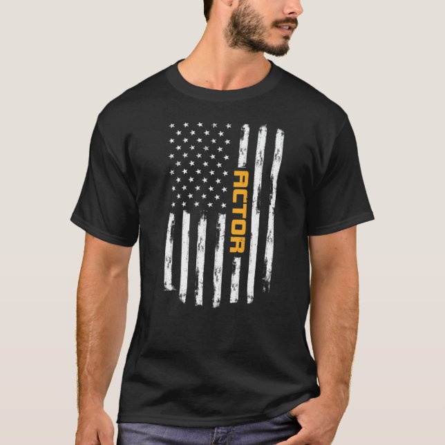 Schauspieler Stolz Positive Karriere Vintage Ameri T-Shirt (Vorderseite)