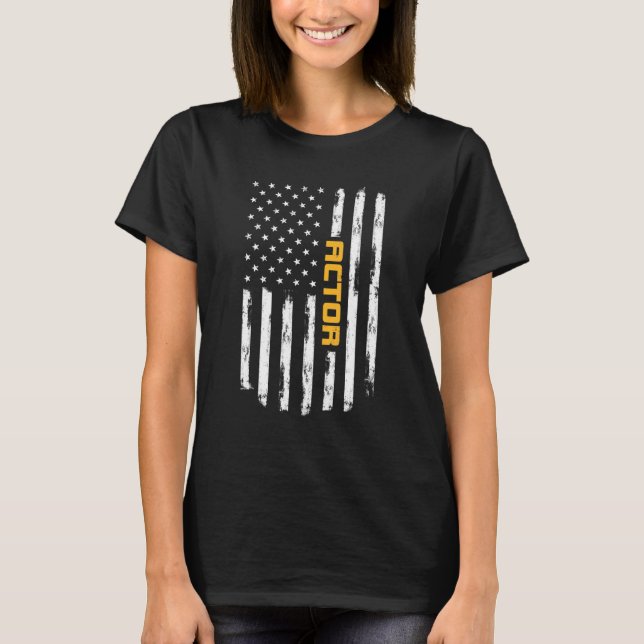 Schauspieler Stolz Positive Karriere Vintage Ameri T-Shirt (Vorderseite)