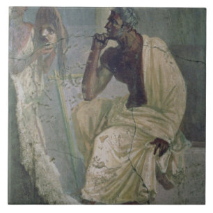 Schauspieler und Maske, vom Haus des tragischen Fliese