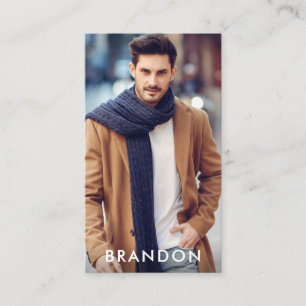 Schauspieler-vorbildliches Foto-modernes Schwarzes Visitenkarte