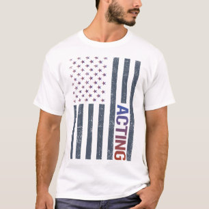 Schauspielerin der amerikanischen Flagge Schauspie T-Shirt