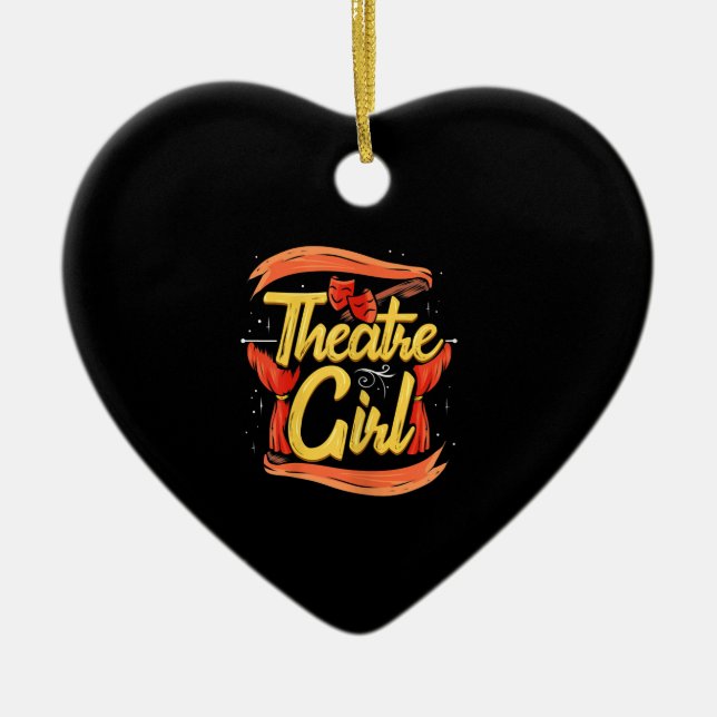 Schauspielerin Girl Musical Broadway Schauspieleri Keramik Ornament (Vorne)