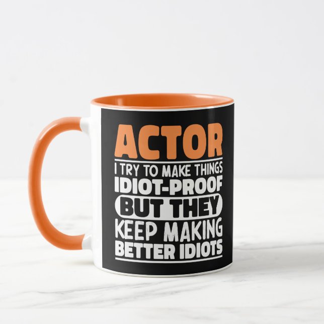Schauspielerin ich versuche, die Dinge Idiot Bewei Tasse (Links)