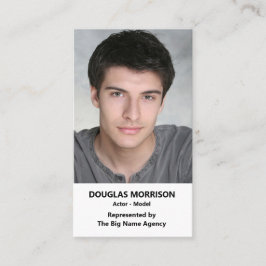 Schauspielerin Modell Vertikales Foto Visitenkarte