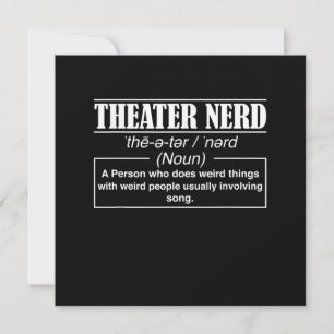 Schauspielerin Nerd Definition Bühnen Schauspieler Dankeskarte