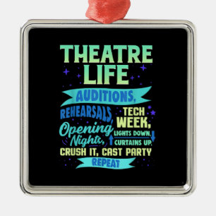 Schauspielerin Nerd Schauspielerin Musikalische Sc Ornament Aus Metall