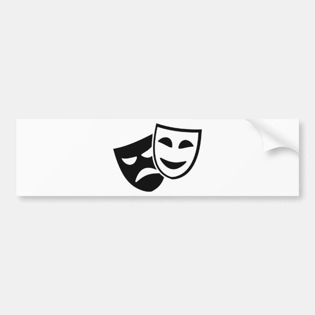Schauspielermasken Autoaufkleber (Vorne)