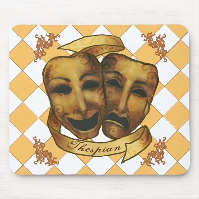 Schauspielermasken Mousepad (Vorne)