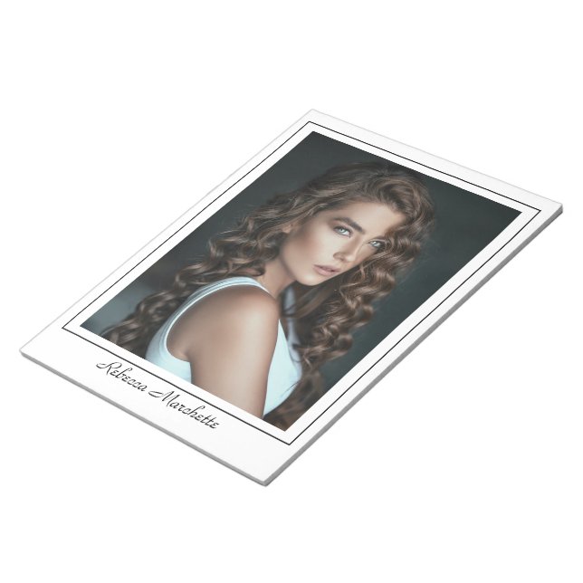 Schauspielertalent-Foto-Notizblock mit Rand Notizblock (angewinkelt)