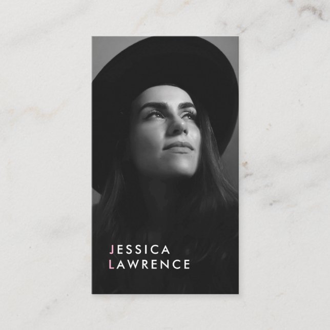 Schauspielmodelle Headshot Foto Moderne Fotografie Visitenkarte (Vorderseite)