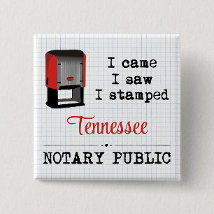 Schauspielsäge Stanzer Notary Public Tennessee Button