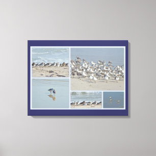 Schaut am Strand entlang Leinwanddruck
