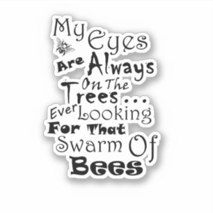 Schaut immer auf die Bäume, für diesen Schwarm von Aufkleber