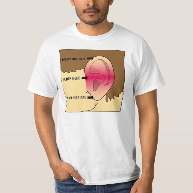 Schaut mein Ohr zu Ihnen lustig? T-Shirt (Vorderseite)