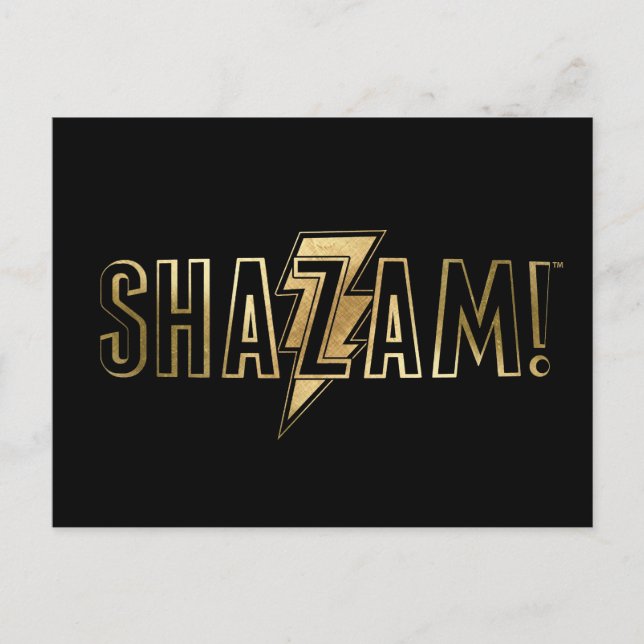 SCHAZAM! | Gold-Logo Postkarte (Vorderseite)