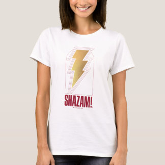 SCHAZAM! Götterwut | Abzeichen mit Blitzschlag T-Shirt