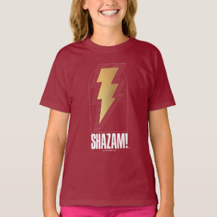 SCHAZAM! Götterwut Abzeichen mit Blitzschlag T-Shirt
