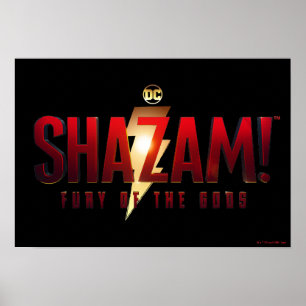 SCHAZAM! Götterwut   Fury of the Gods Logo Poster