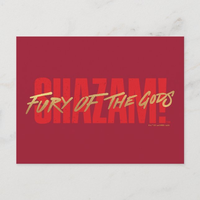 SCHAZAM! Götterwut | Logo für die goldene Markieru Postkarte (Vorderseite)