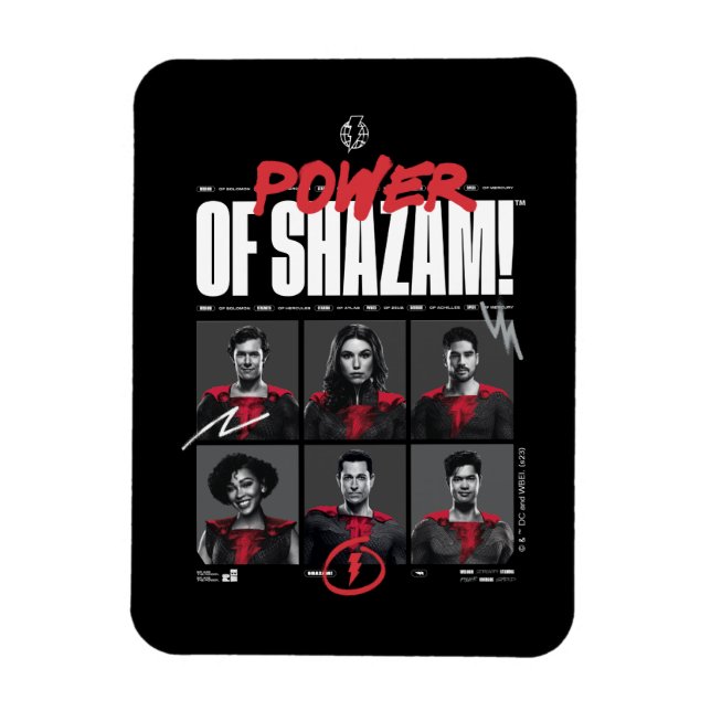 SCHAZAM! Götterwut | Power der SHAZAM Group Magnet (Vertikal)