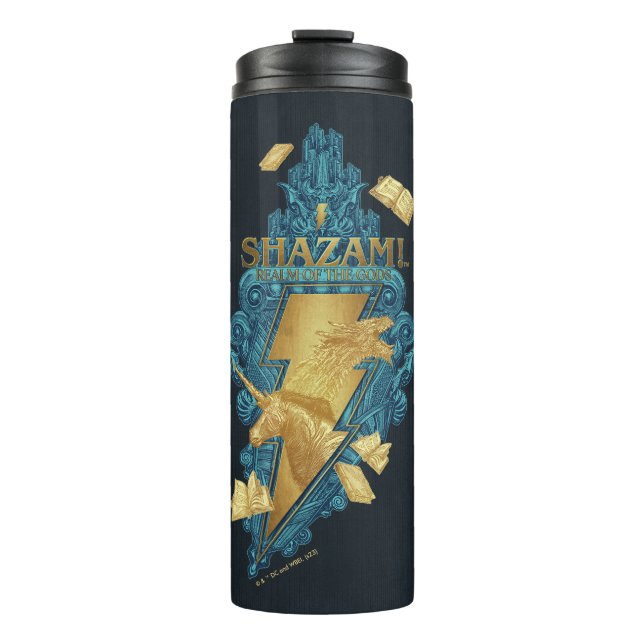 SCHAZAM! Götterwut | Reich des Götter-Logos Thermosbecher (Vorderseite)