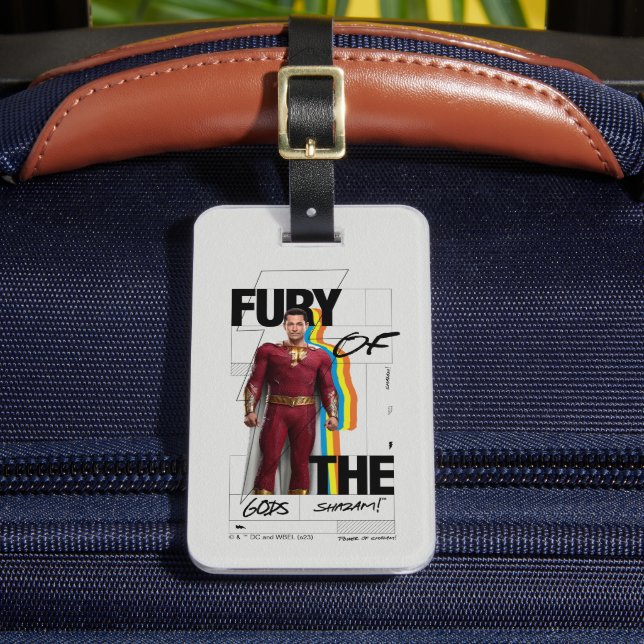 SCHAZAM! Götterwut | Retro Album Style Art Gepäckanhänger (Vorderseite Insitu 2)