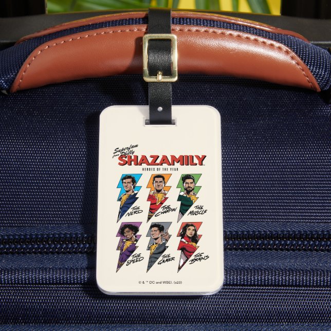 SCHAZAM! Götterwut | SCHAZAMily-Comic-Bolzen Gepäckanhänger (Vorderseite Insitu 2)