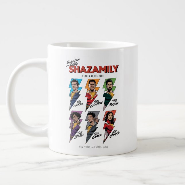 SCHAZAM! Götterwut | SCHAZAMily-Comic-Bolzen Jumbo-Tasse (Links)