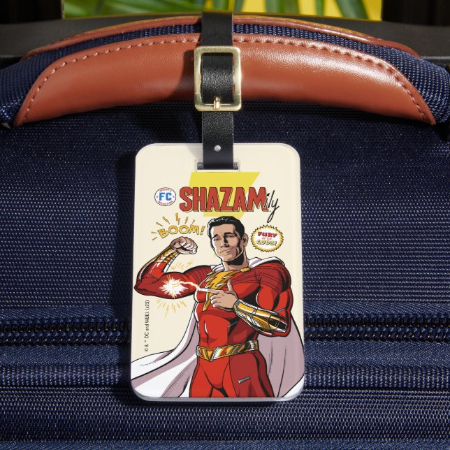 SCHAZAM! Götterwut | SCHAZAMily Comic Cover Gepäckanhänger (Vorderseite Insitu 2)
