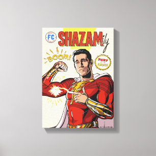 SCHAZAM! Götterwut   SCHAZAMily Comic Cover Leinwanddruck