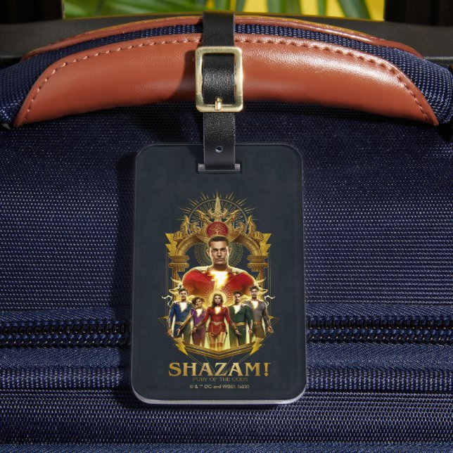 SCHAZAM! Götterwut | Verzierter Rahmen SHAZAMily Gepäckanhänger (Vorderseite Insitu 2)