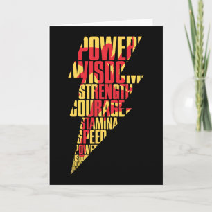 SCHAZAM!   Shazam Abilities Lightning Graphic Karte