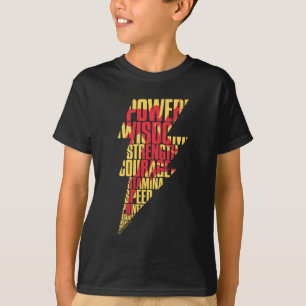 SCHAZAM! Shazam Abilities Lightning Graphic T-Shirt