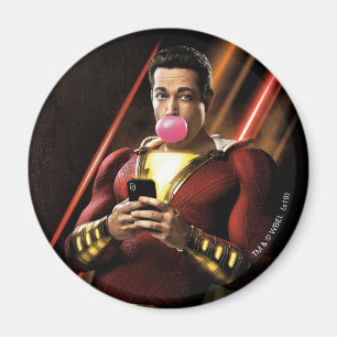 SCHAZAM!   Shazam Blasble Bubble Gum Magnet