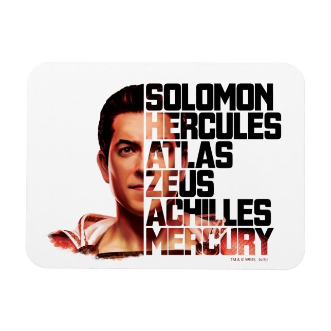 SCHAZAM! | Shazam Closeup Akronym Graphic Magnet (Horizontal)