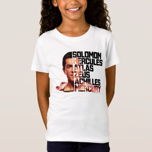 SCHAZAM! | Shazam Closeup Akronym Graphic T-Shirt (Vorderseite)