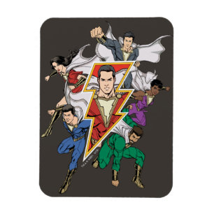 SCHAZAM!   Shazam Family Graphic Magnet