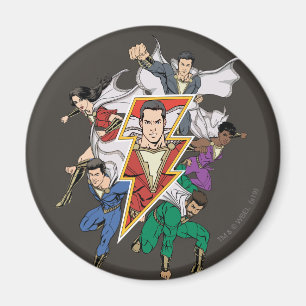 SCHAZAM!   Shazam Family Graphic Magnet