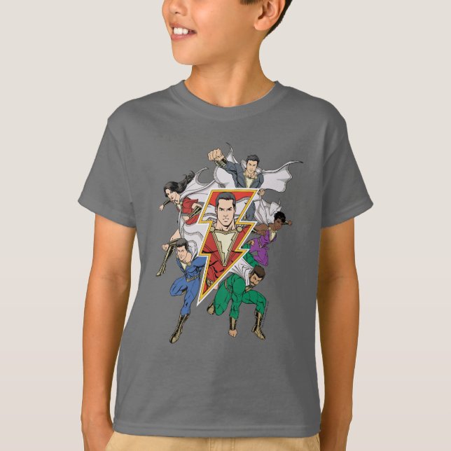SCHAZAM! | Shazam Family Graphic T-Shirt (Vorderseite)