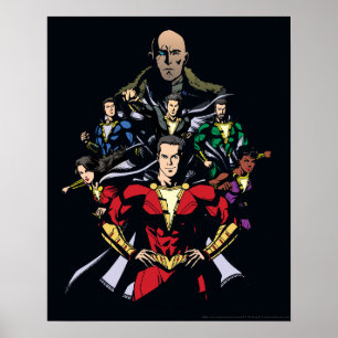 SCHAZAM!   Shazam Family Vs. Dr. Sivana Poster