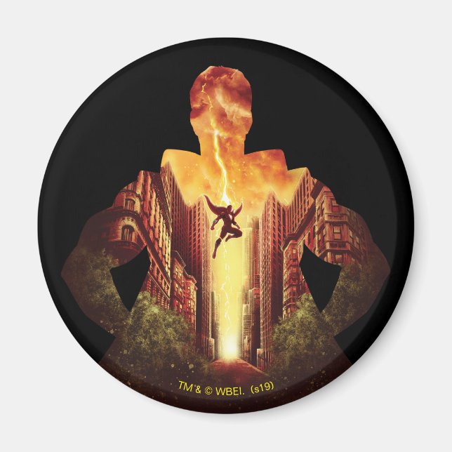 SCHAZAM! | Shazam Sunset Silhouette Magnet (Vorne)