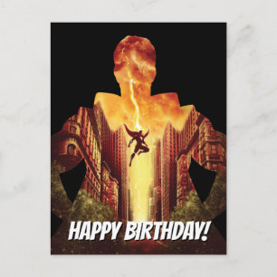 SCHAZAM! Shazam Sunset Silhouette Postkarte