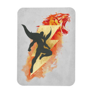 SCHAZAM!   Shazam Tiger & Lightning Graphic Magnet