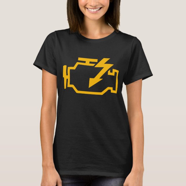 Scheck Engine Licht Lustiger Mechaniker Macanic Ma T-Shirt (Vorderseite)