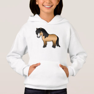 Scheckfuchs Shetlandpony Süße Cartoon-Illustration Hoodie