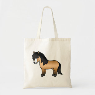 Scheckfuchs Shetlandpony Süße Cartoon-Illustration Tragetasche
